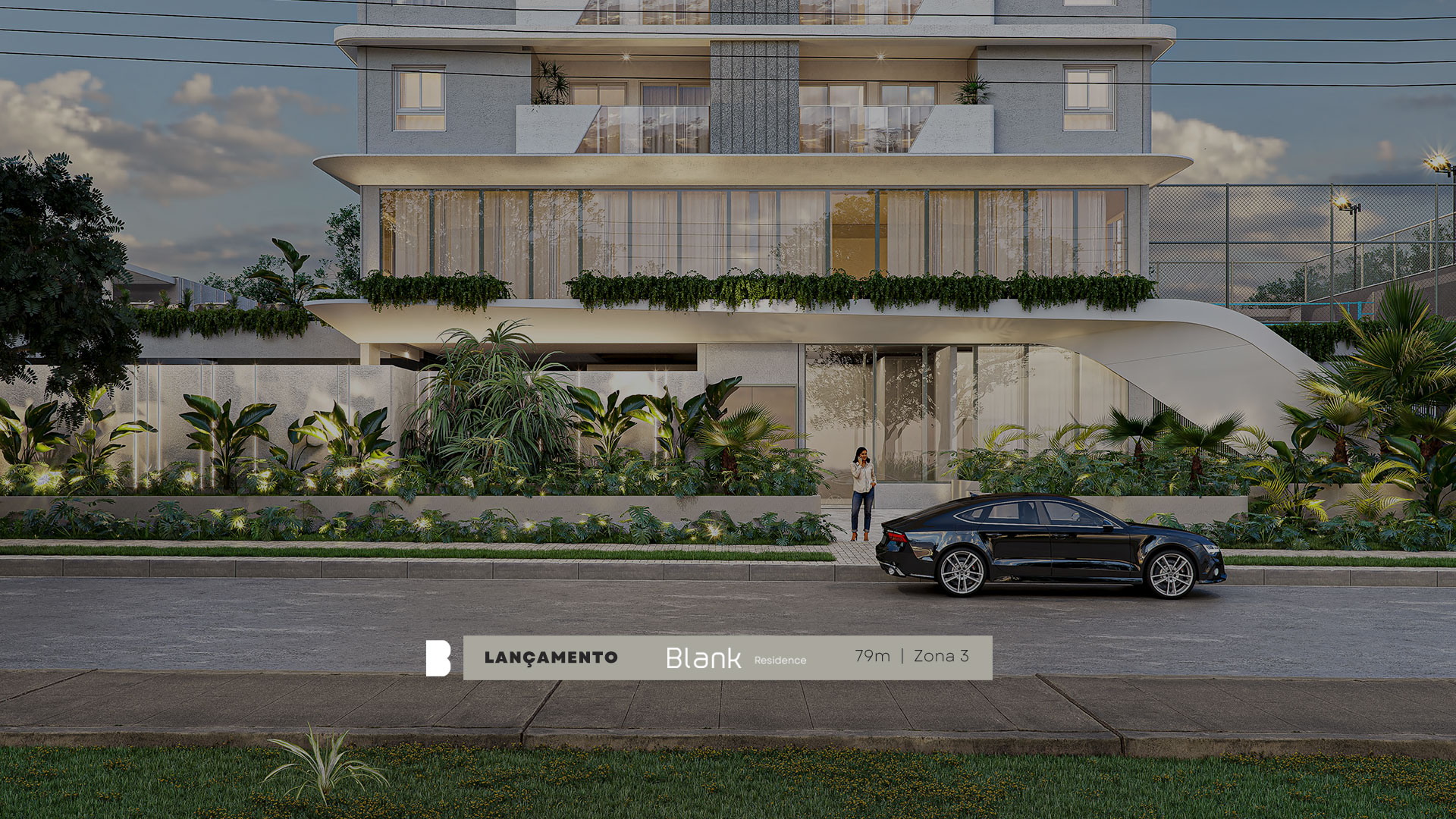 Fachada do empreendimento Blank Residence